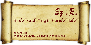 Szécsényi Renátó névjegykártya